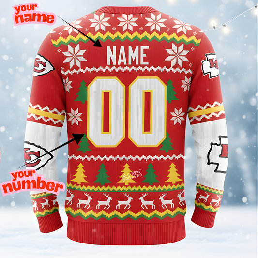 Funny Ugly Christmas Sweater2 - MERRY CHRISTMASS -Gifts for Fan Custom name and number