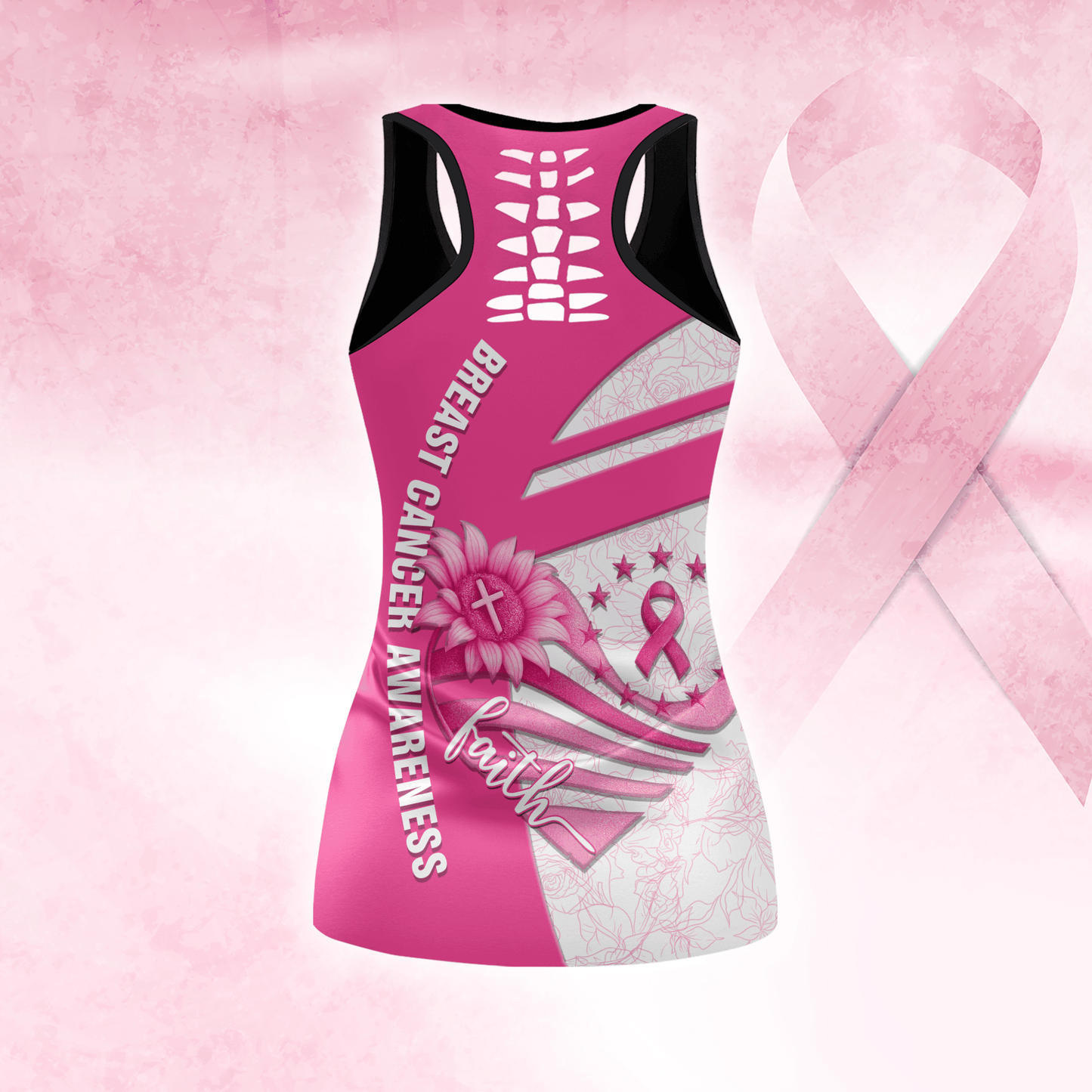 Personalized Fight Like A Black Girl - Combo Legging Tanktop Breast Cancer Awareness, Custom Choo
