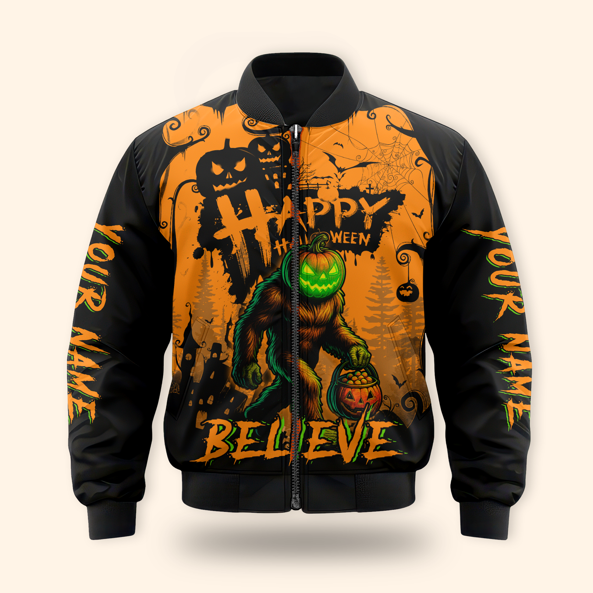 Personalized Sasquatch Pumpkin Head shirt, Custom Choo