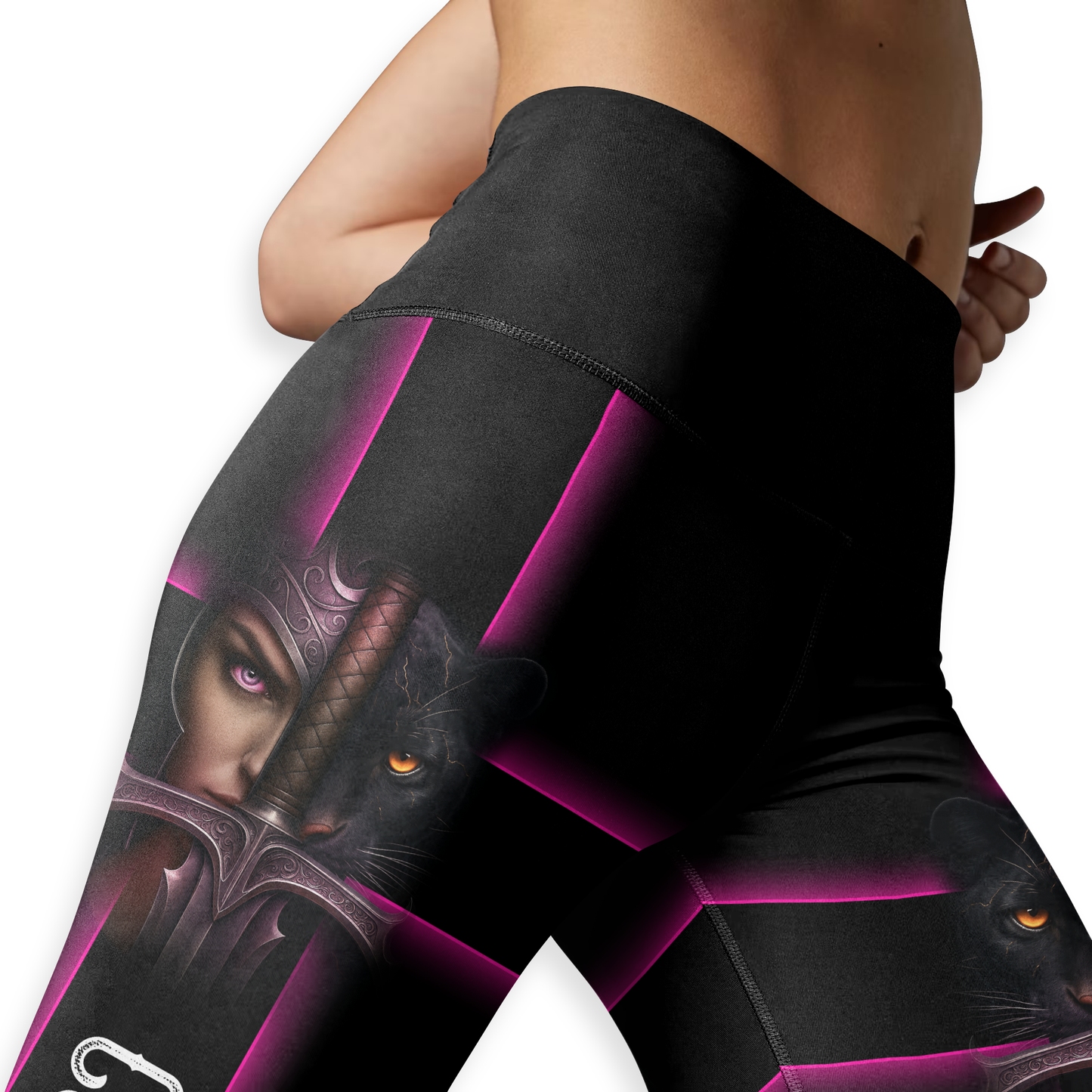 Personalized Breast Cancer "Cancer Beast" Leggings and Hollow Tank Set