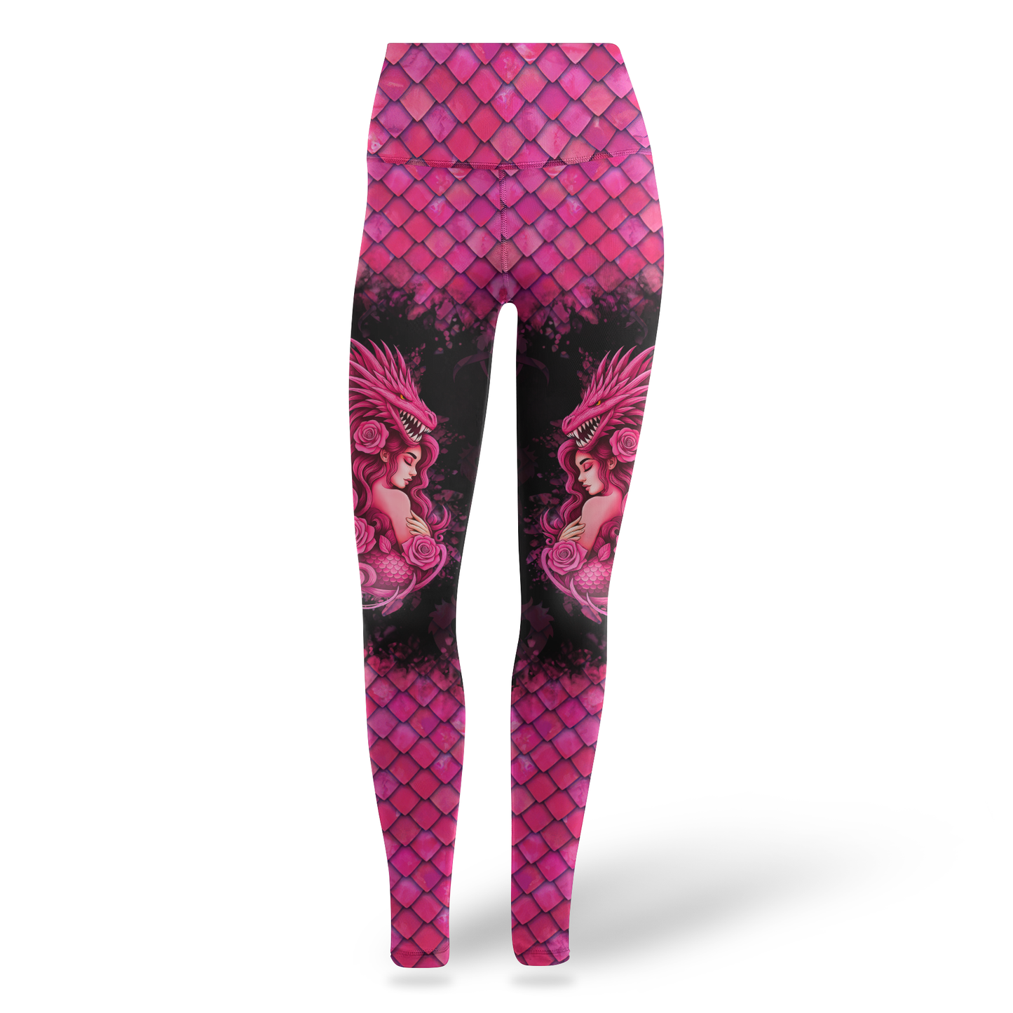 Dragon Spirit Fight Like a Girl - Combo Legging Breast Cancer Awareness