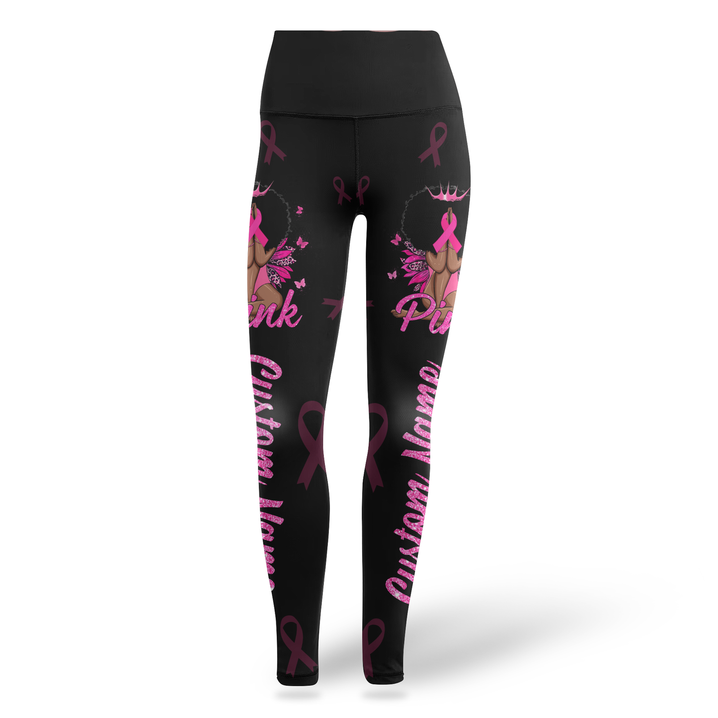 Personalized In October We Wear Pink Black Queen - Breast Cancer Awareness Shirt, Custom Choo