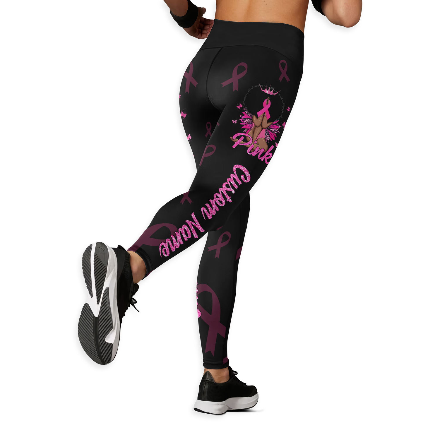 Personalized In October We Wear Pink Black Queen - Breast Cancer Awareness Shirt, Custom Choo
