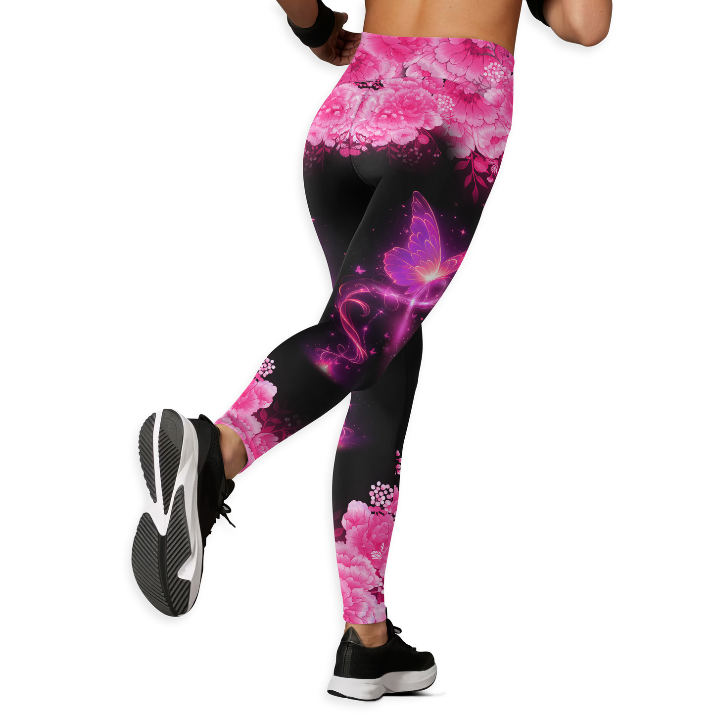 Pink Butterfly Ribbon of Hope - Combo Legging Tanktop Breast Cancer Awareness