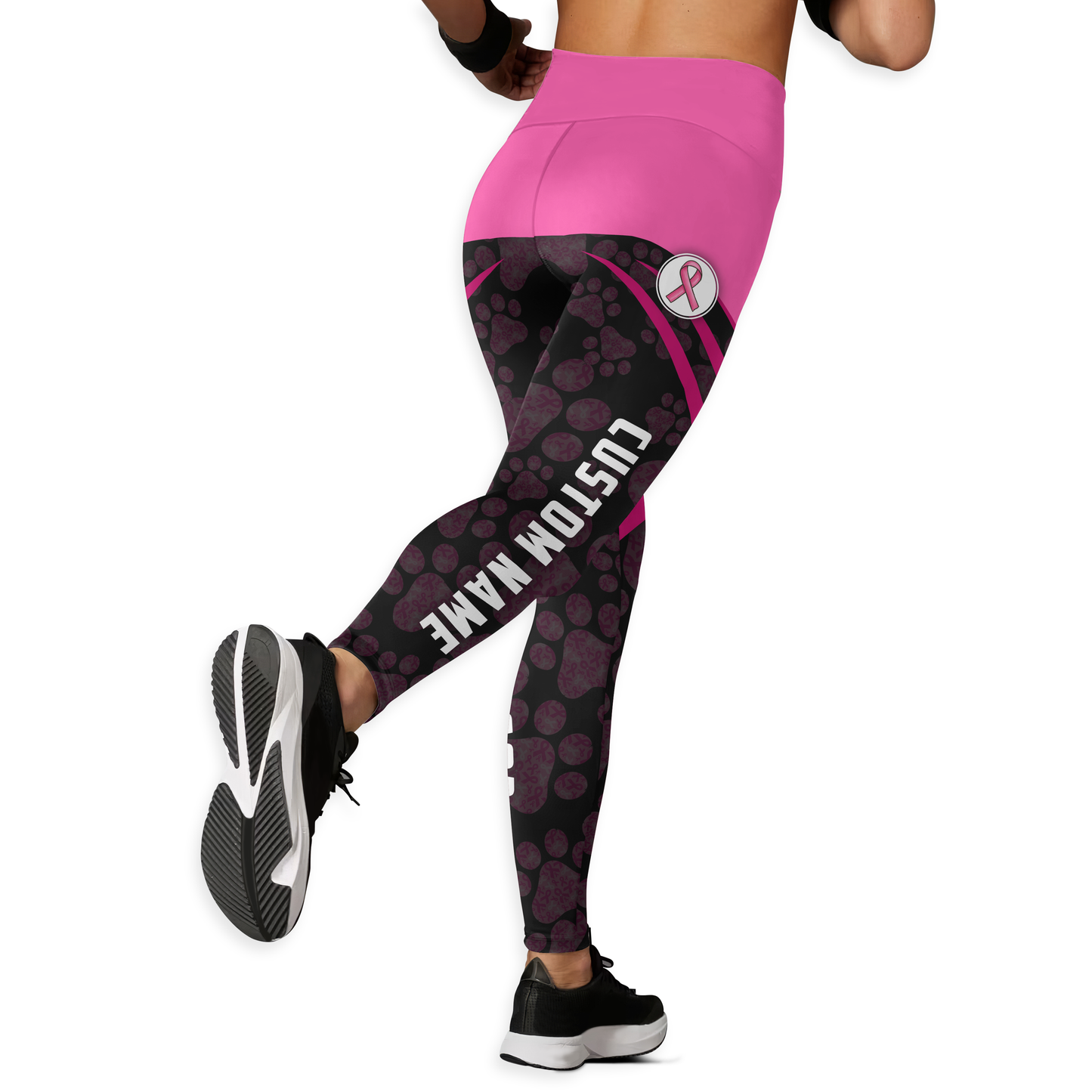 Personalized Real Bulldogs Wear Pink - Combo Legging Tanktop Breast Cancer Awareness