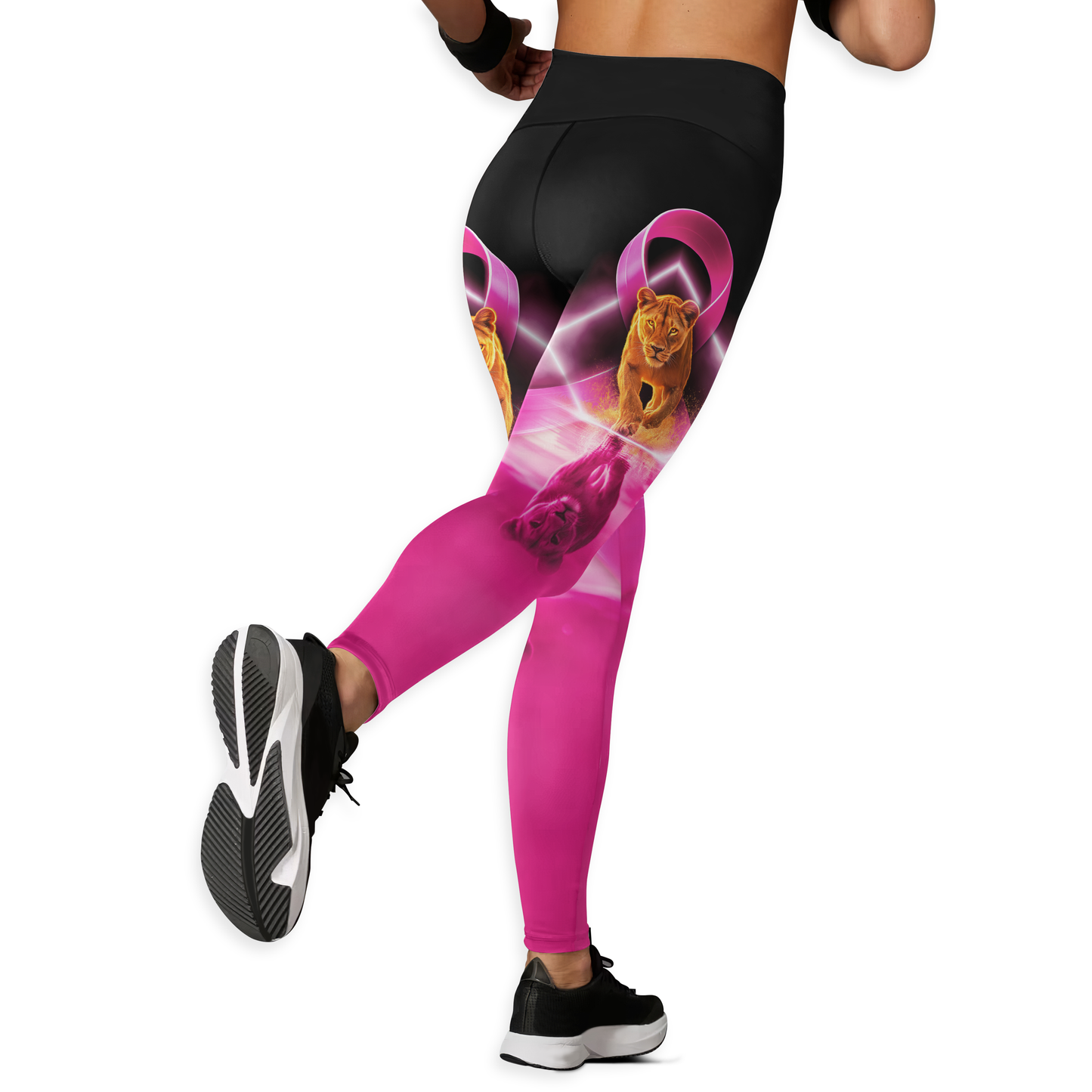 Stronger Than Cancer - Combo Legging Breast Cancer Awareness
