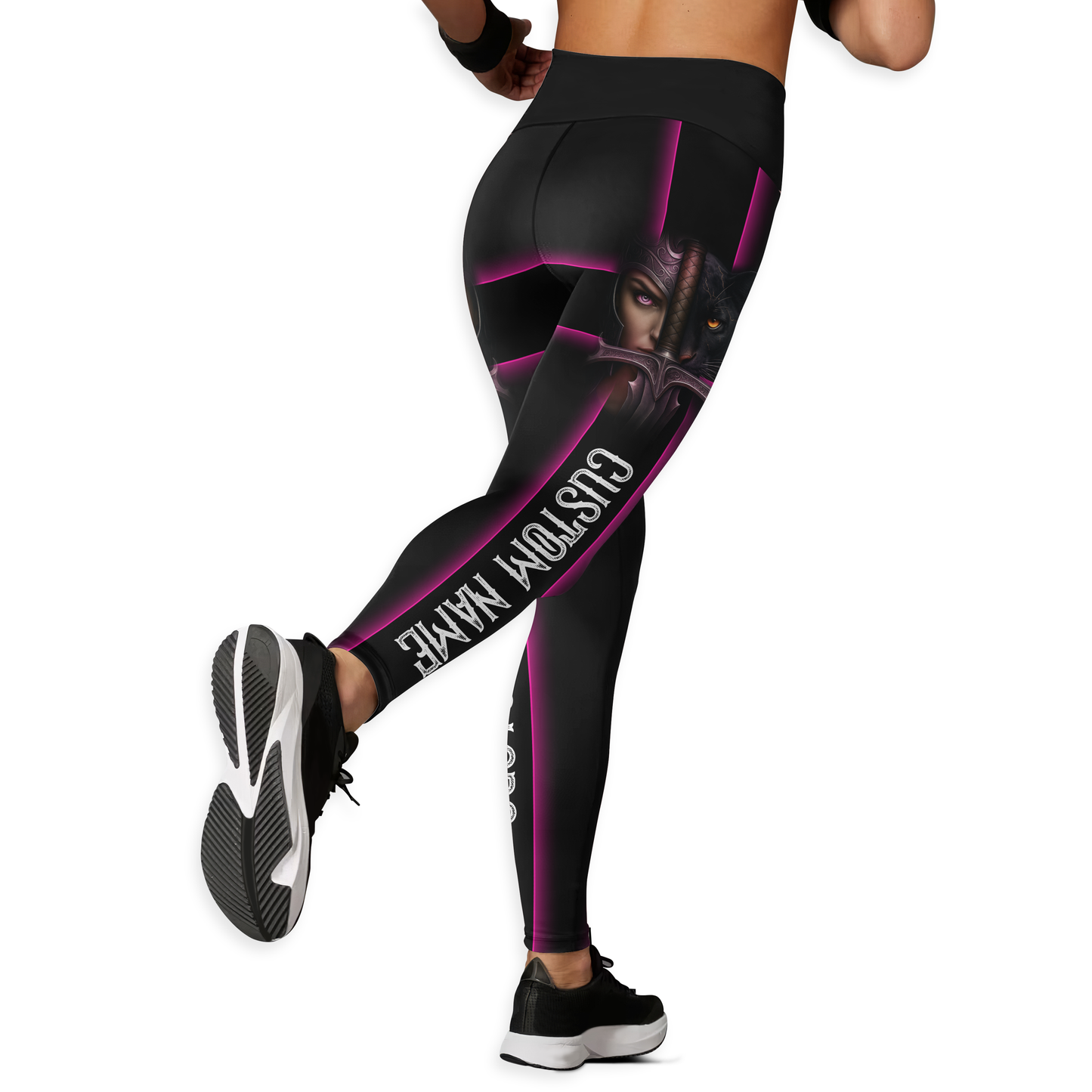 Personalized Breast Cancer "Cancer Beast" Leggings and Hollow Tank Set