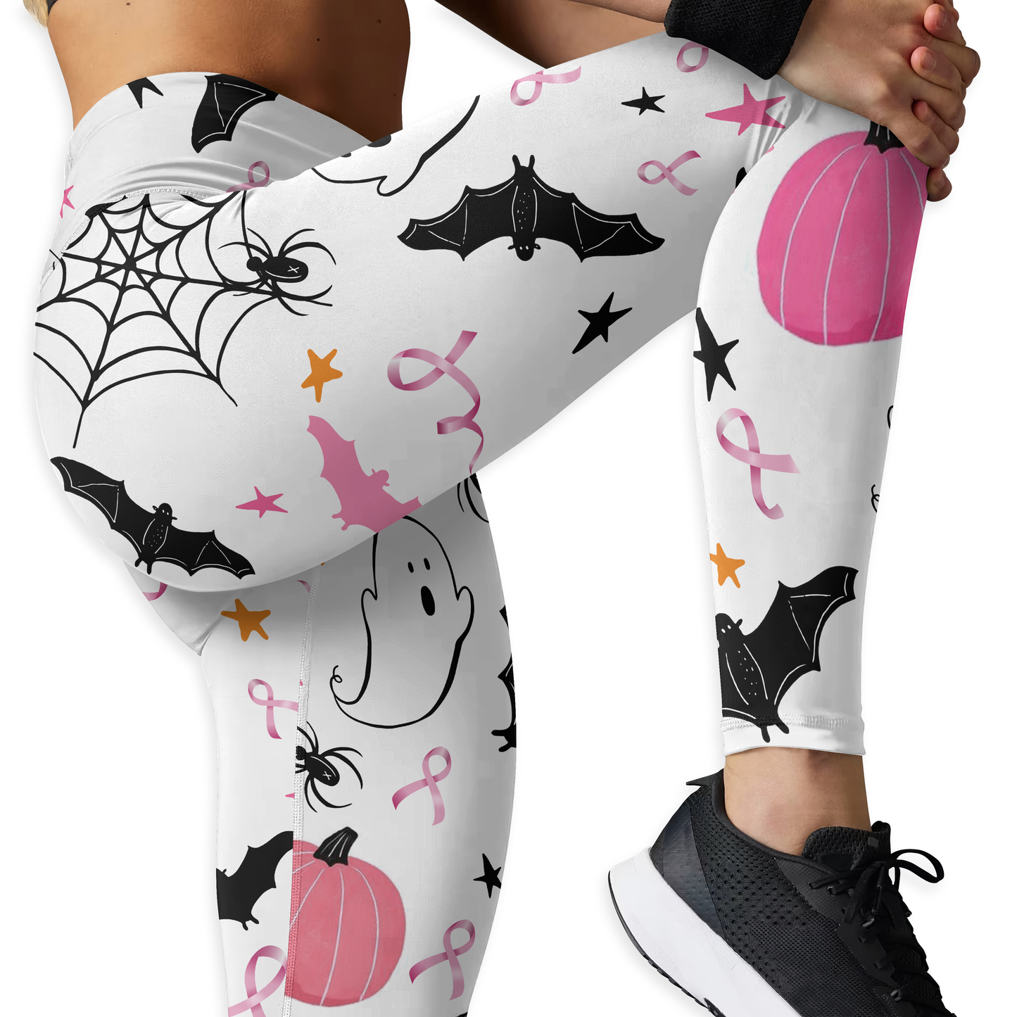 Boo! Pink Ribbon Halloween Activewear – Support Breast Cancer Awareness, Custom Choo