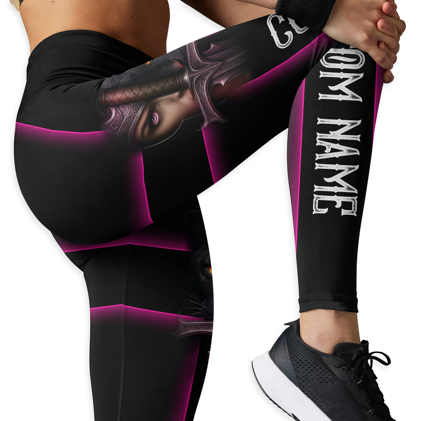 Personalized Breast Cancer "Cancer Beast" Leggings and Hollow Tank Set