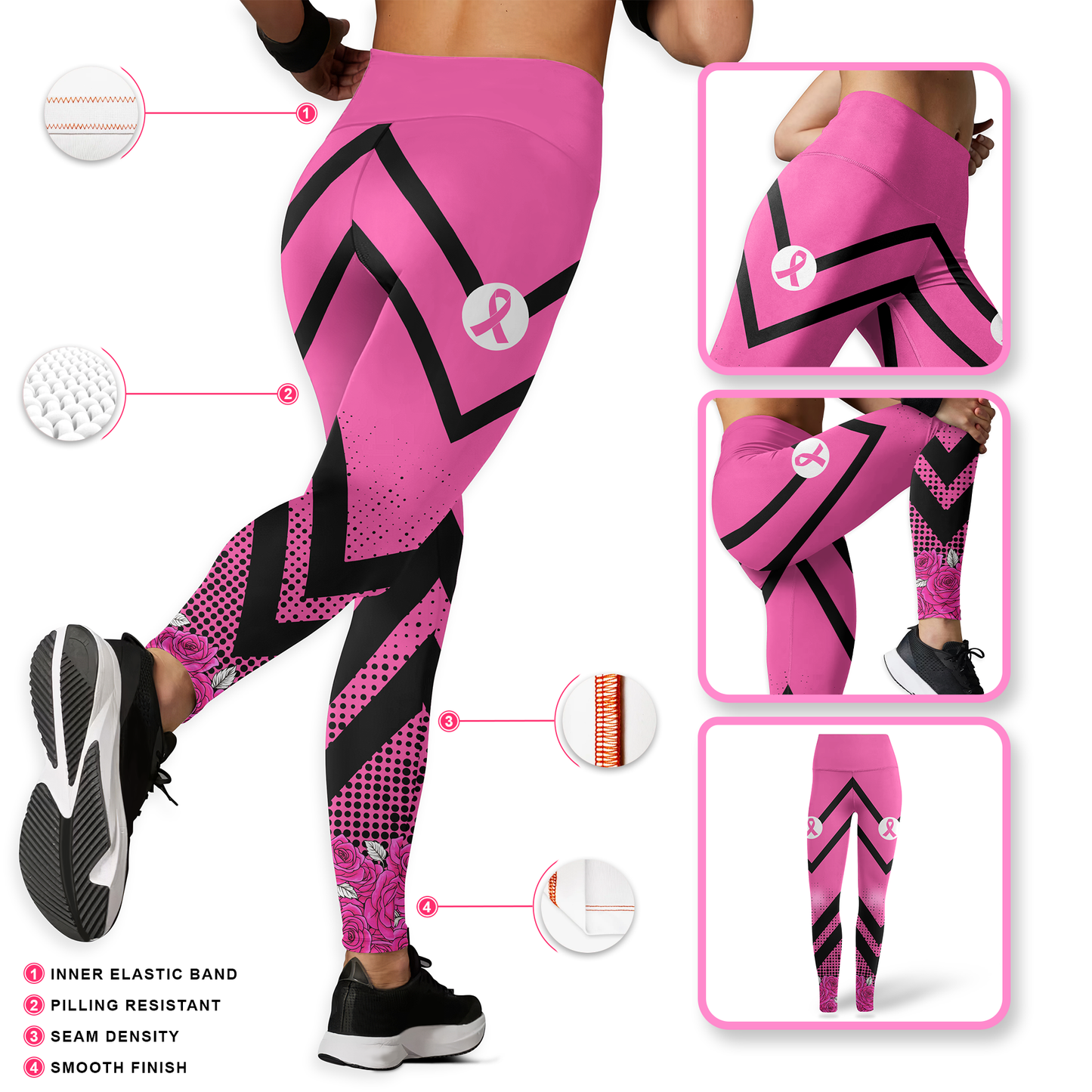 Breast Cancer Awareness Black Woman Art All-Over Print Outfit