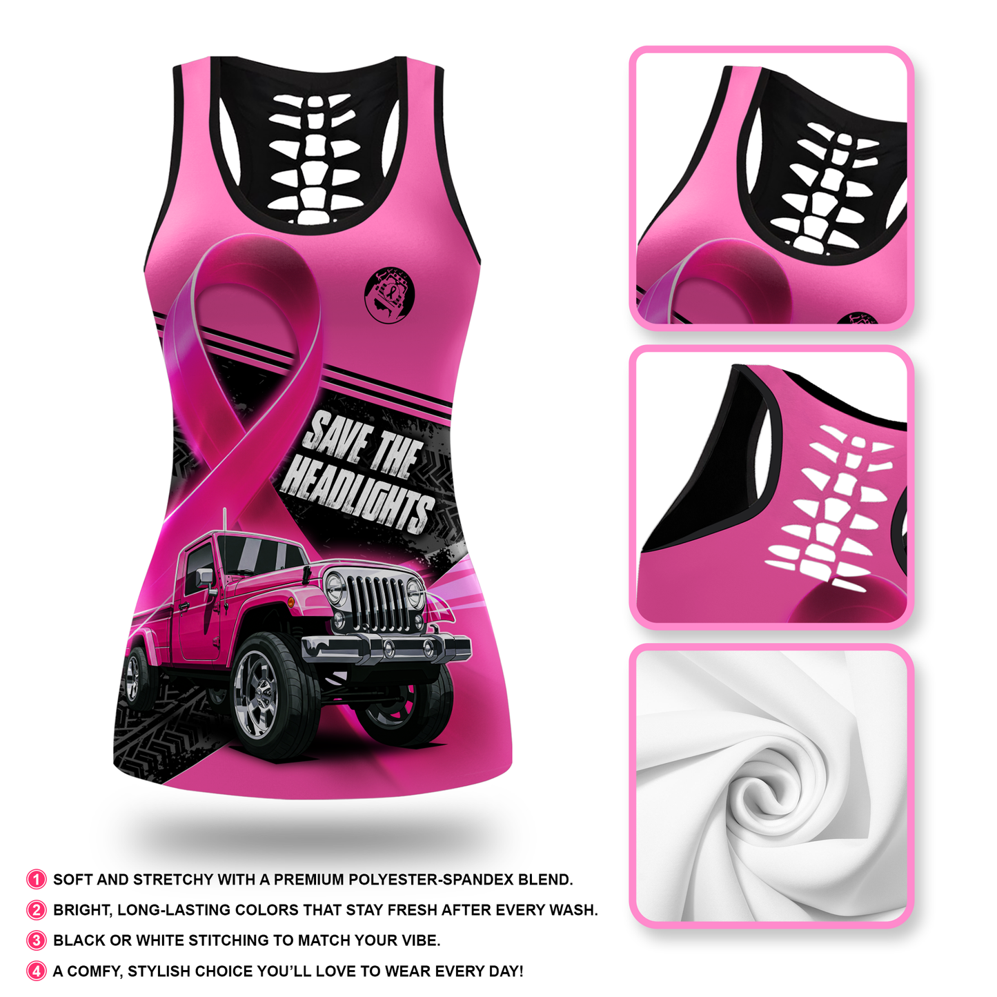 Save The Headlights - Combo Legging Breast Cancer Awareness, Custom Choo