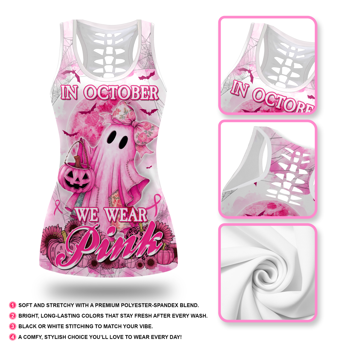 In October We Wear Pink - Combo Legging Tanktop Breast Cancer Awareness