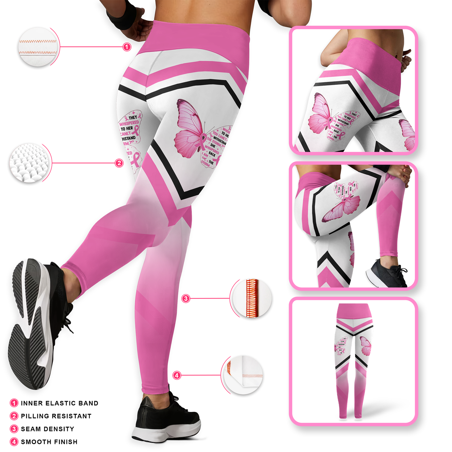 I'm Back The Storm - Combo Legging Breast Cancer Awareness