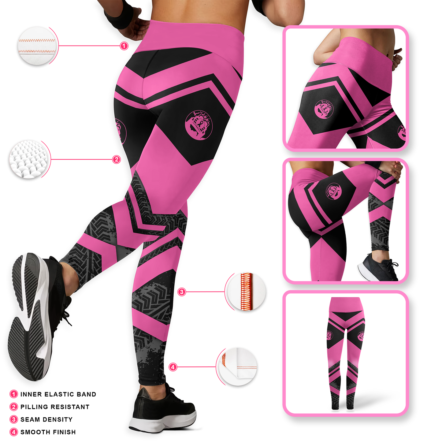 Save The Headlights - Combo Legging Breast Cancer Awareness, Custom Choo