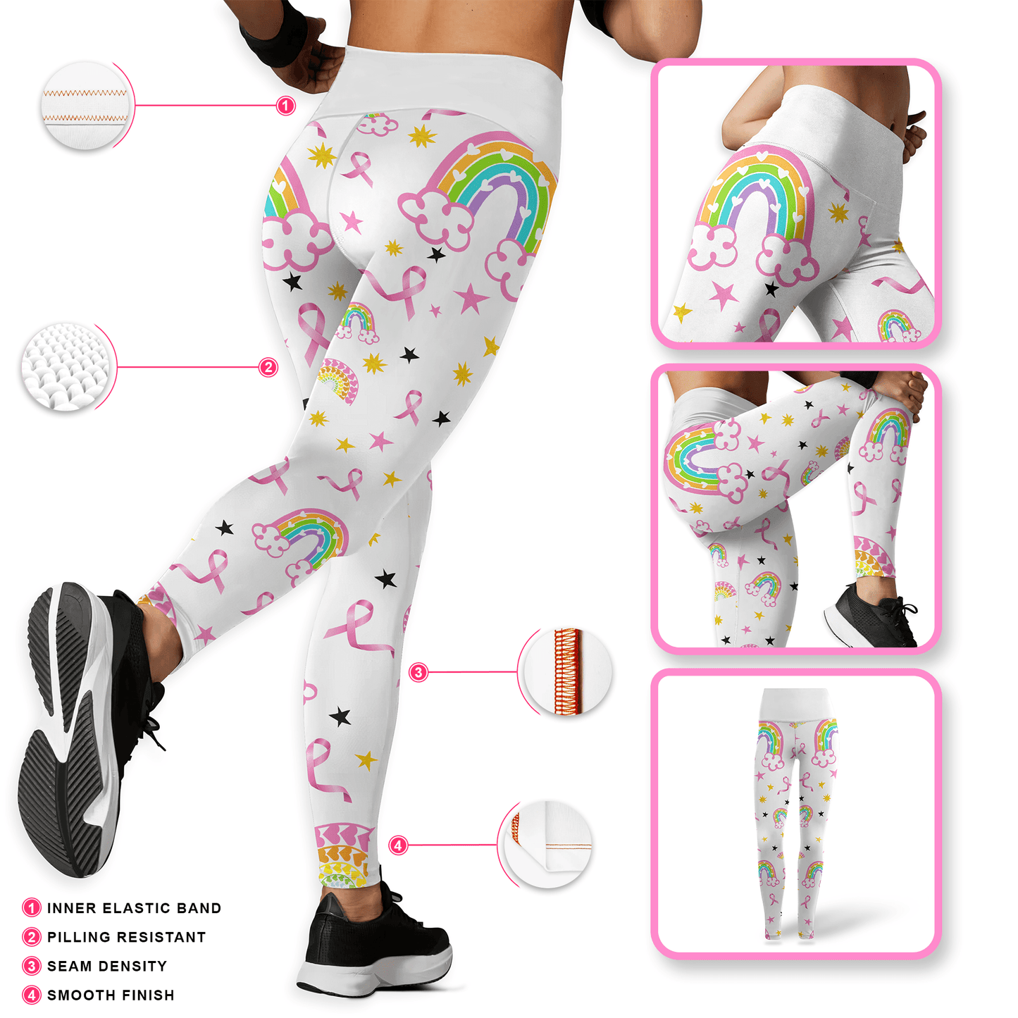 Dear Cancer, You Pick The Wrong Bitch - Combo Legging Breast Cancer Awareness