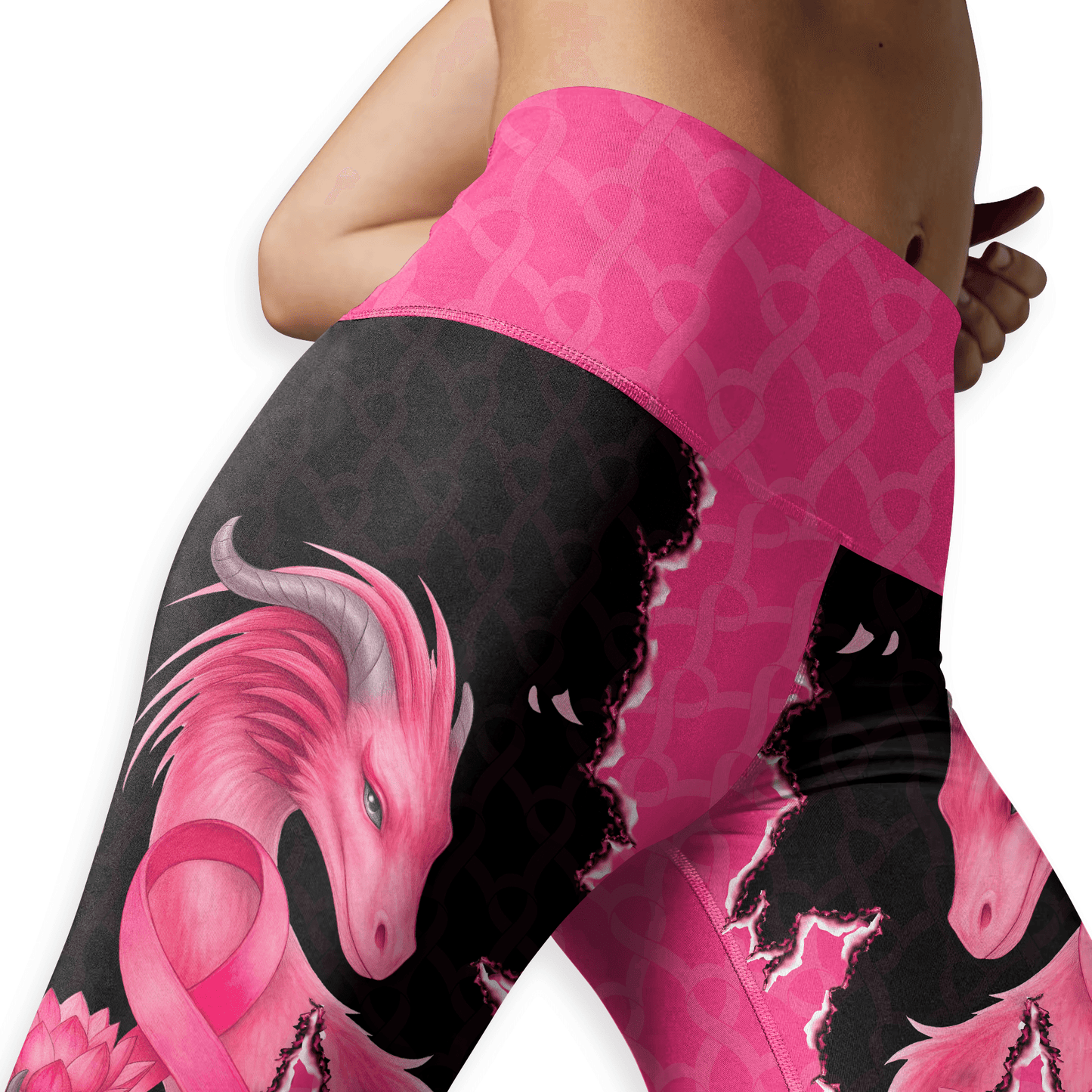 Personalized Faith Over Fear, Never Lost Hope - Combo Legging Breast Cancer Awareness
