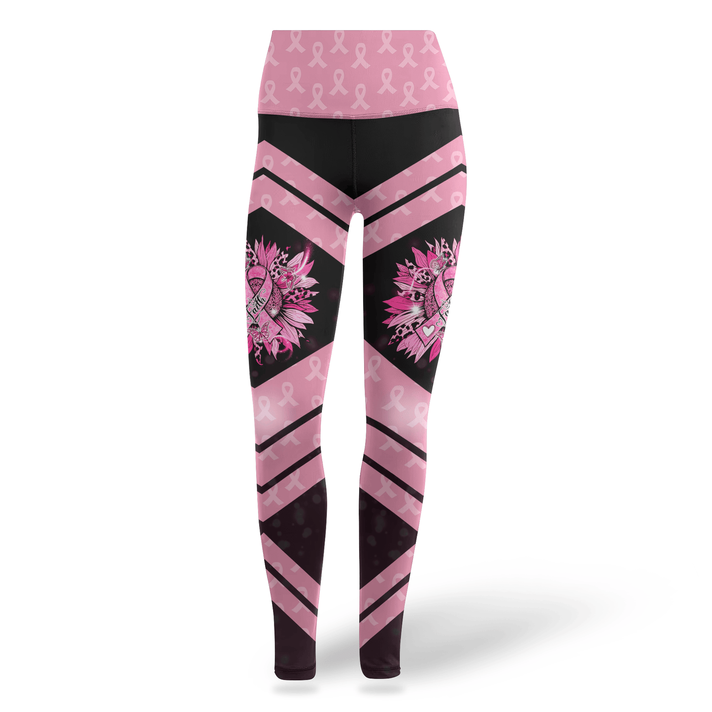 Pink Ribbon Activewear – Breast Cancer Awareness Hollow Tank & Legging Combo