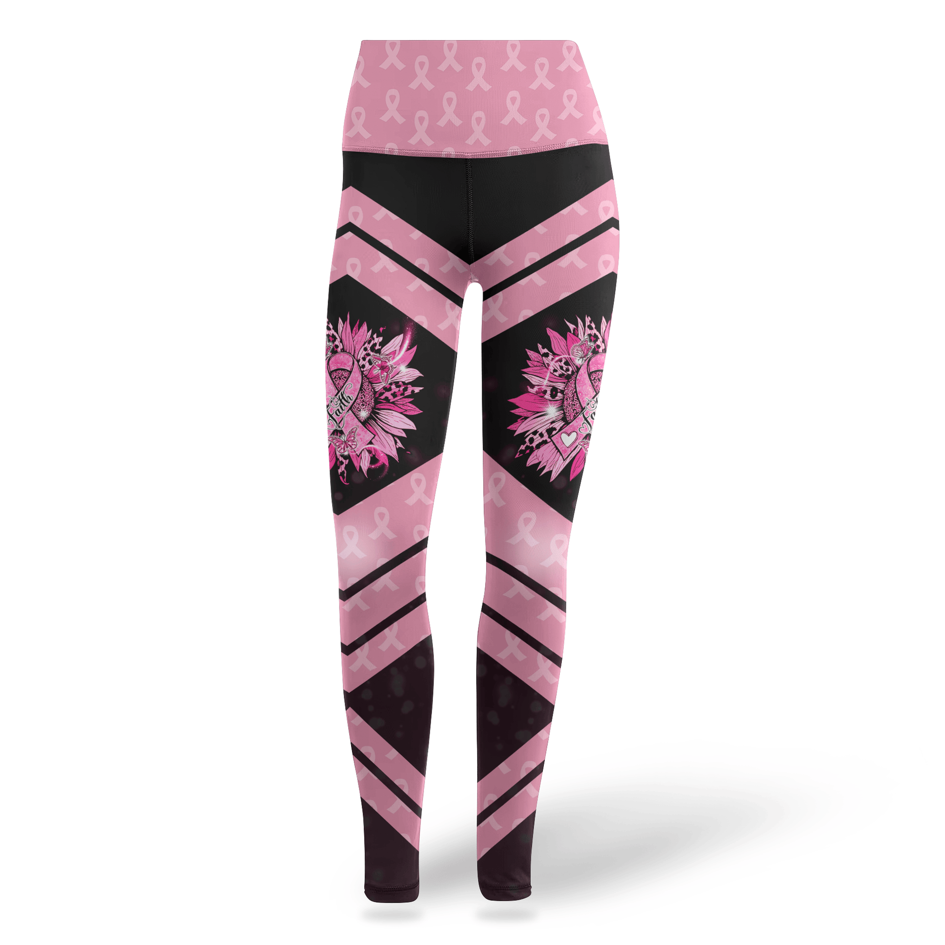 Pink Ribbon Activewear – Breast Cancer Awareness Hollow Tank & Legging Combo, Custom Choo