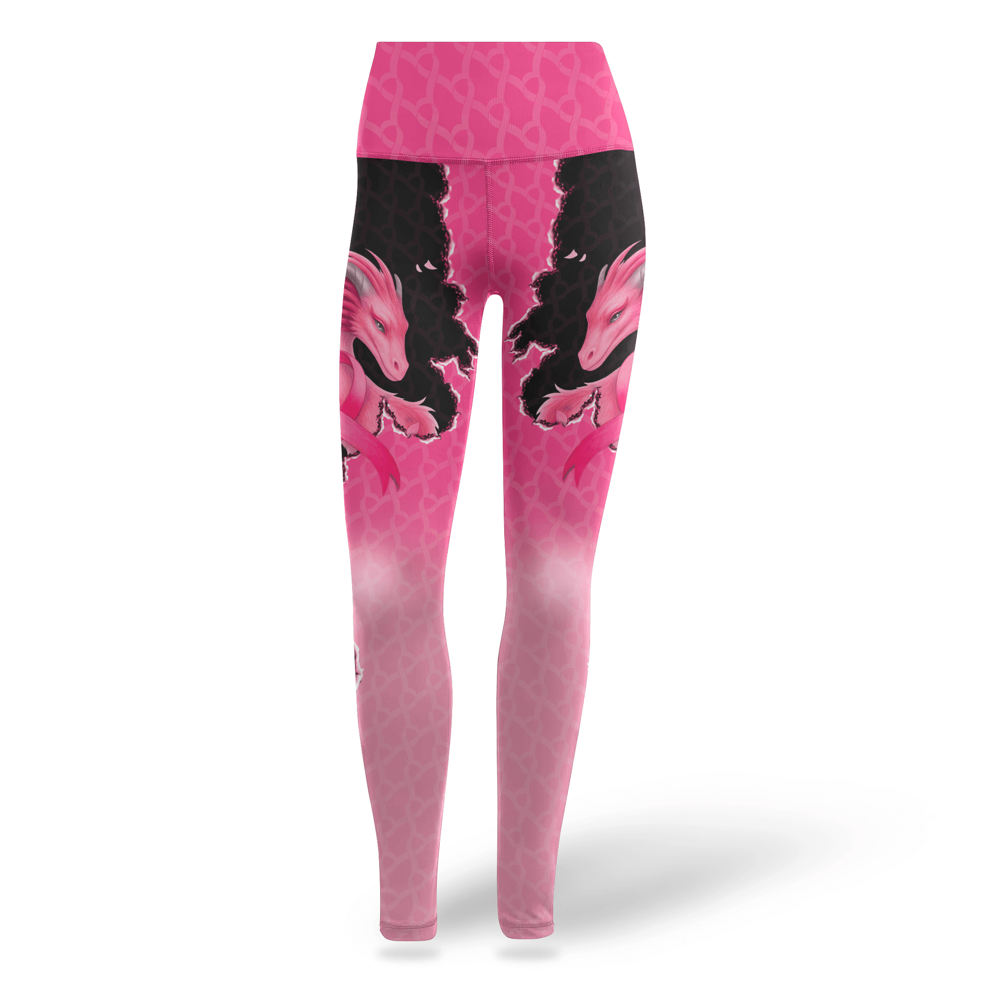 Personalized Faith Over Fear, Never Lost Hope -  Combo Legging Breast Cancer Awareness, Custom Choo