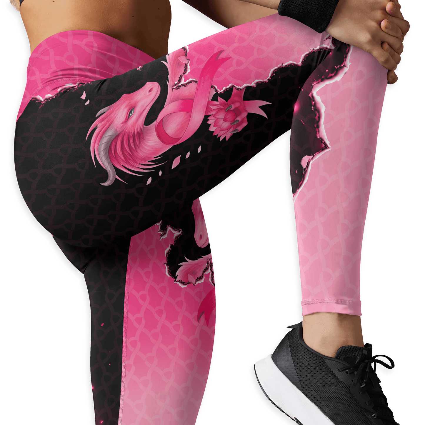 Personalized Faith Over Fear, Never Lost Hope - Combo Legging Breast Cancer Awareness