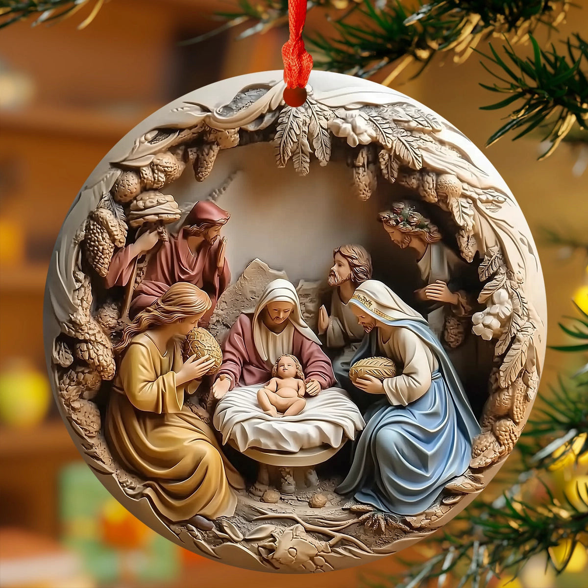 Bestchoo 2D Acrylic Ornament - Pack Discount Nativity Christmas
