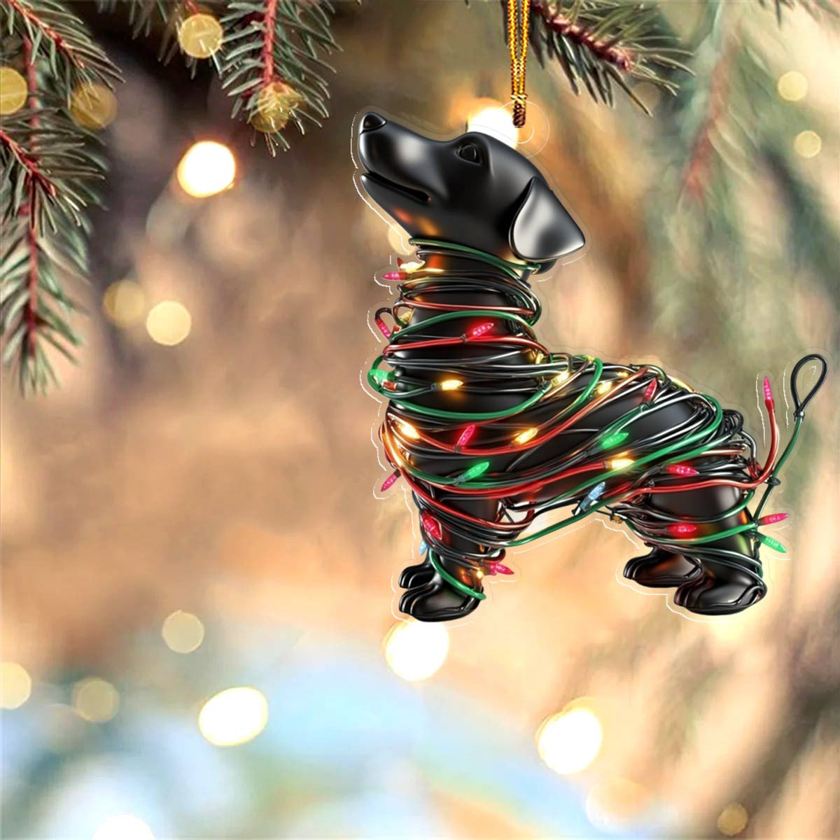 Bestchoo 2D Acrylic Ornament Amazing Dachshund