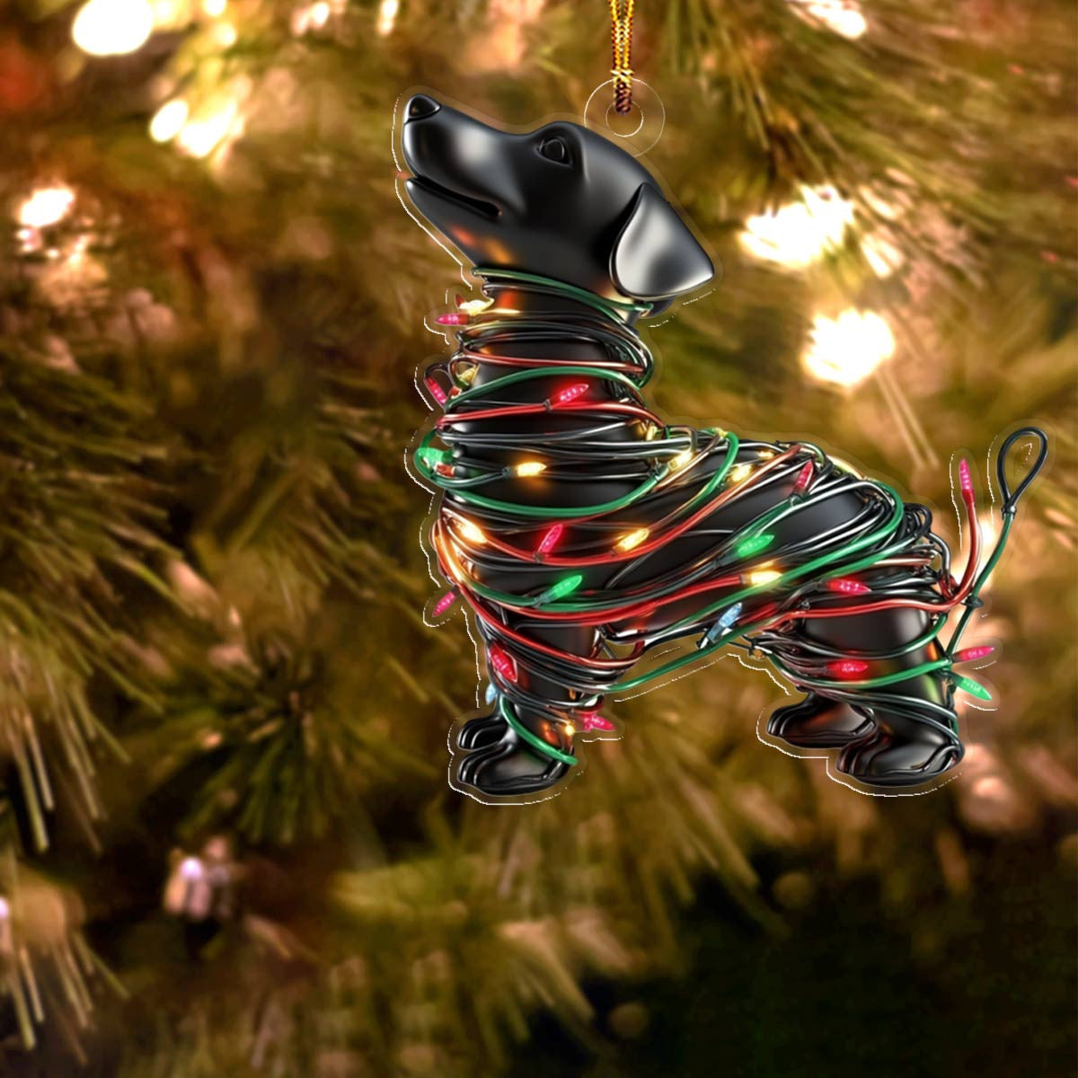 Bestchoo 2D Acrylic Ornament Amazing Dachshund