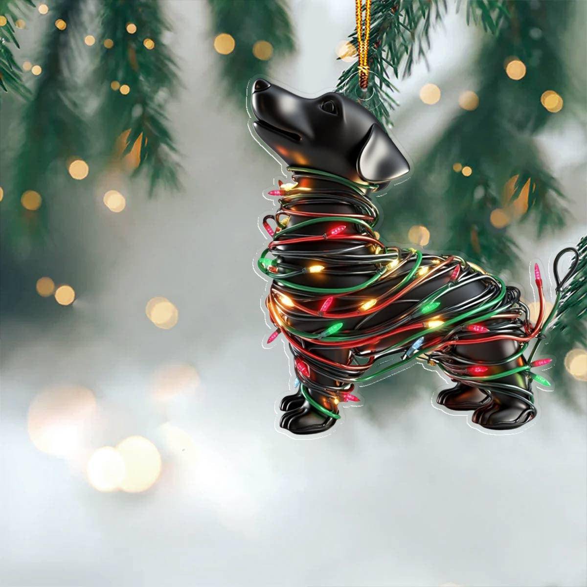 Bestchoo 2D Acrylic Ornament Amazing Dachshund