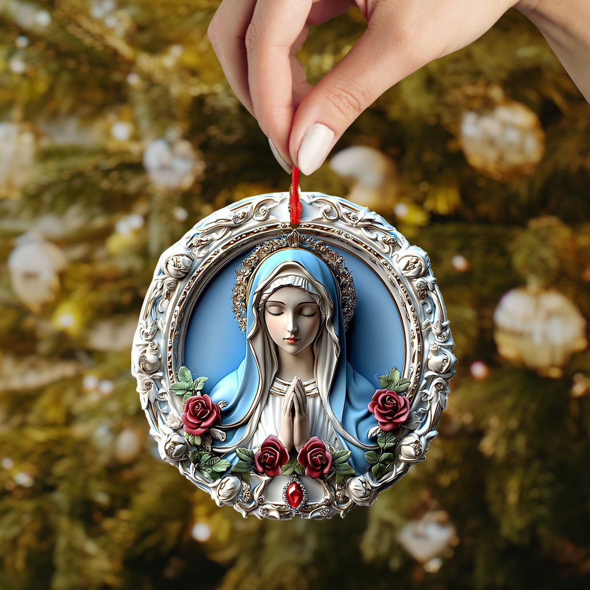 Bestchoo 2D Acrylic Ornament Sacred Heart Virgin Mary