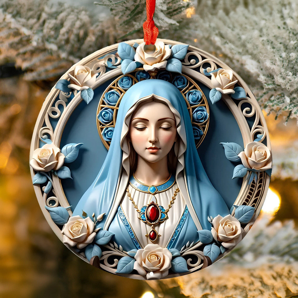 Bestchoo 2D Acrylic Ornament Blessed Virgin Mary