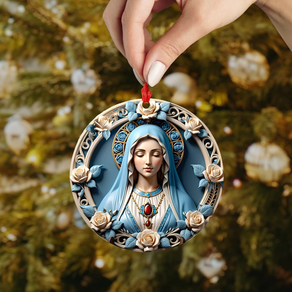Bestchoo 2D Acrylic Ornament Blessed Virgin Mary
