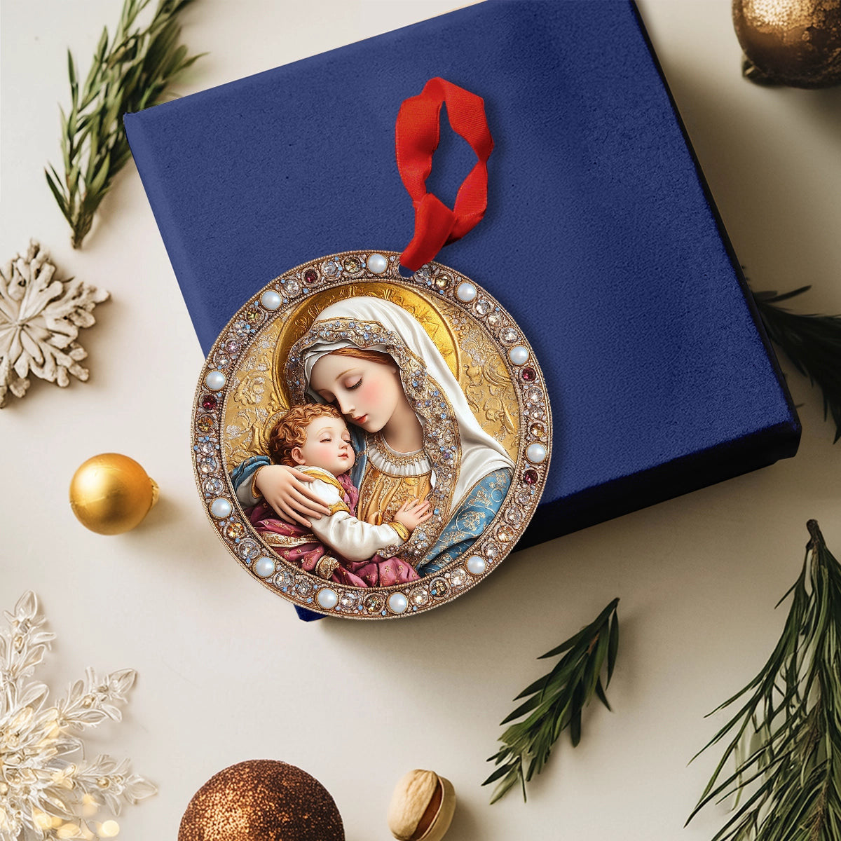 Bestchoo 2D Acrylic Ornament Maria Maternal Grace