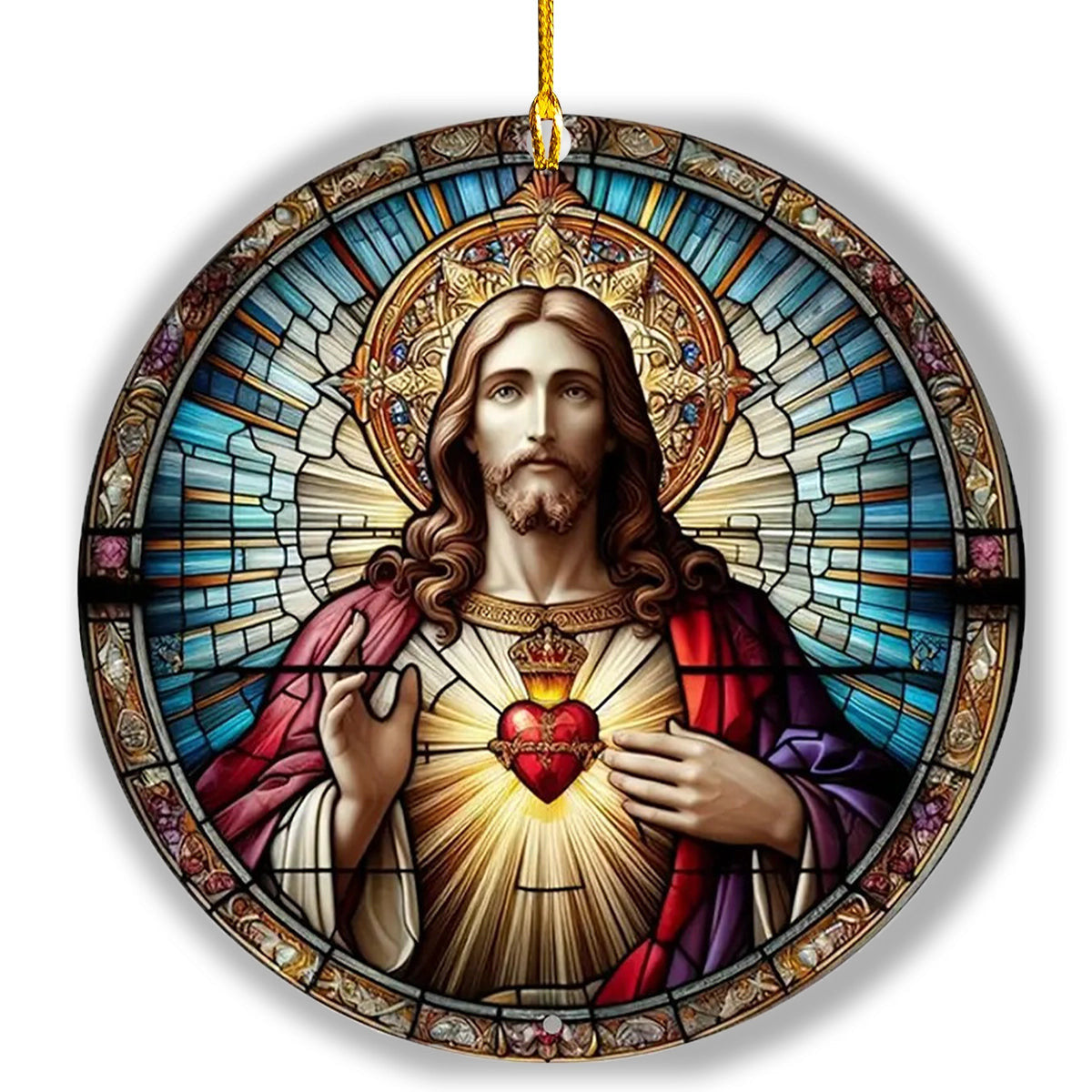 Bestchoo 2D Acrylic Ornament Sacred Heart Jesus