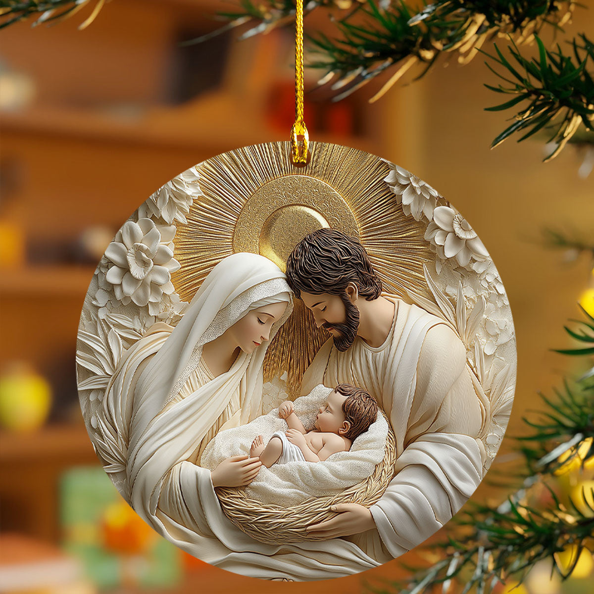 Bestchoo 2D Acrylic Ornament - Holy Family