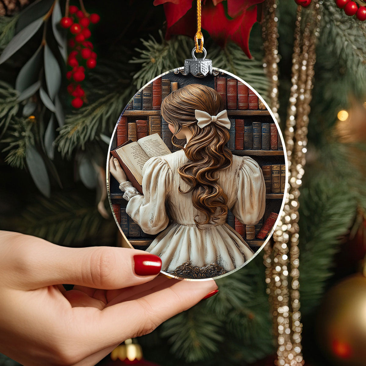 Bestchoo 2D Acrylic Ornament - Timeless Reader