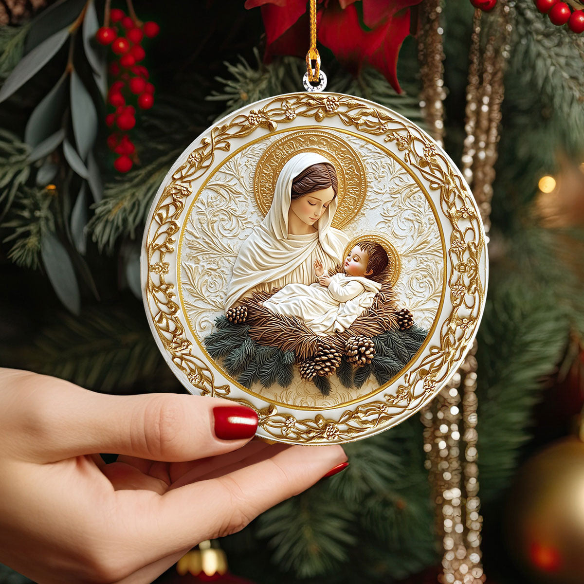 Bestchoo 2D Acrylic Ornament - Mother’s Embrace: Mary & Jesus