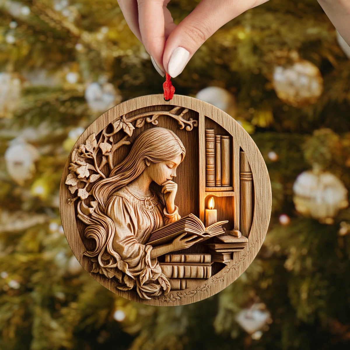 Bestchoo 2D Acrylic Ornament Enchanted Reader's