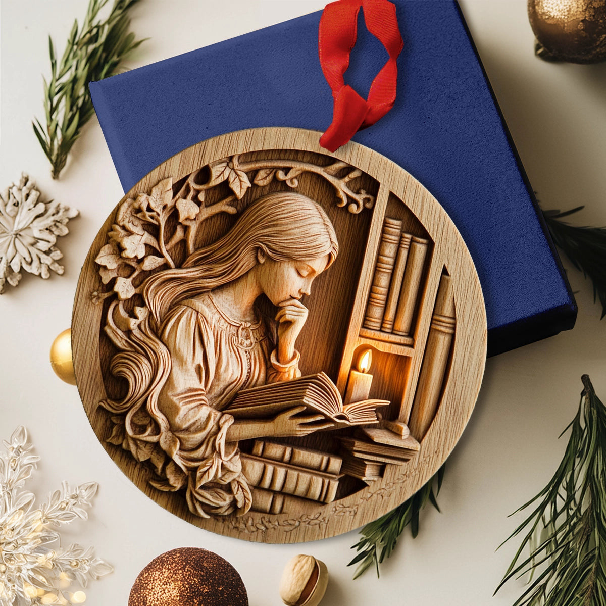 Bestchoo 2D Acrylic Ornament Enchanted Reader's