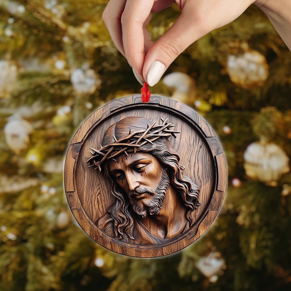 Bestchoo 2D Acrylic Ornament Savior Relief Christ Sacred