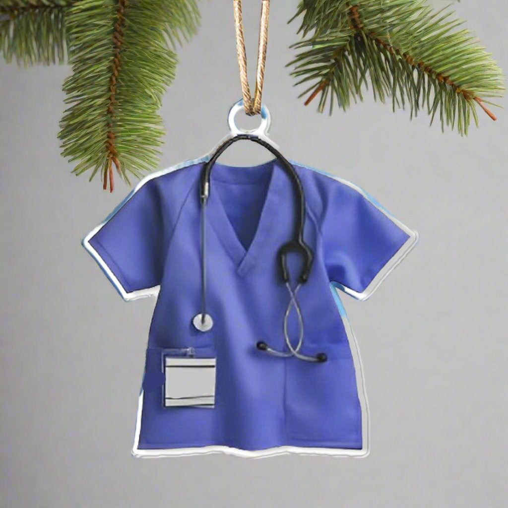Bestchoo Personalized 2D Acrylic Ornament - Personalized Nurse Scrubs