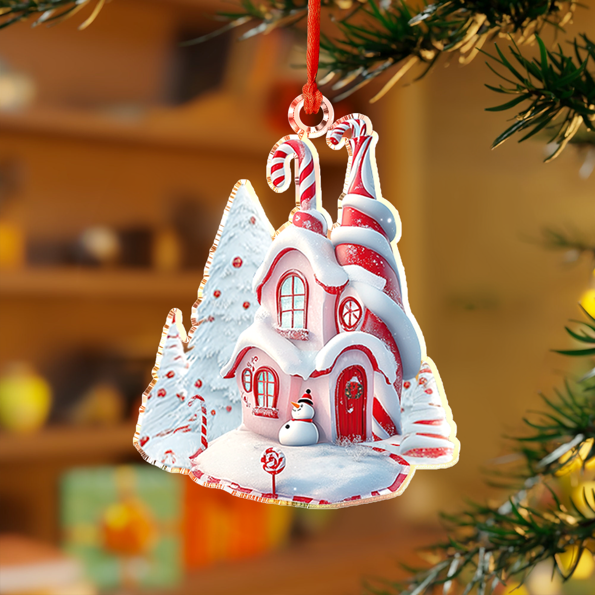 Bestchoo Acrylic Ornament Whimsical House