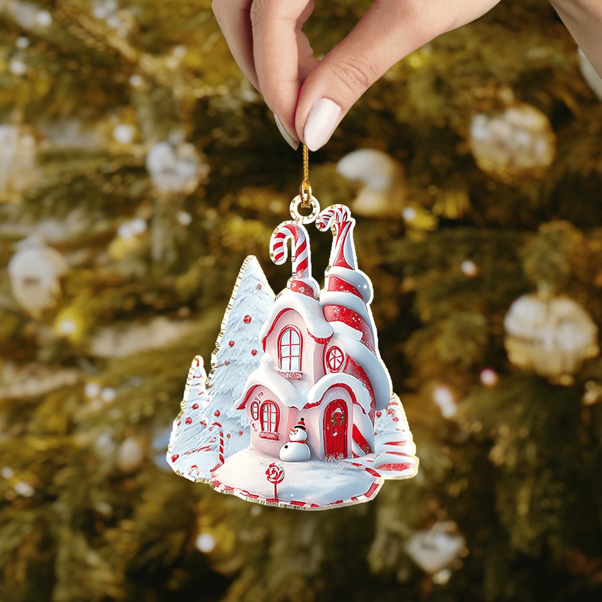 Bestchoo Acrylic Ornament Whimsical House