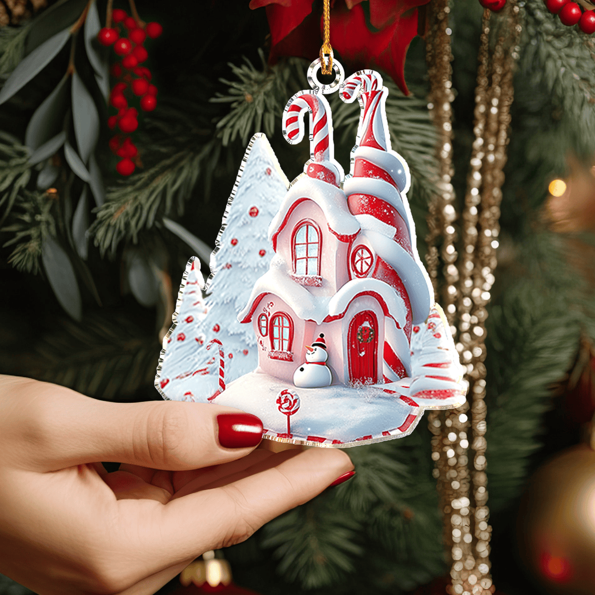 Bestchoo Acrylic Ornament Whimsical House