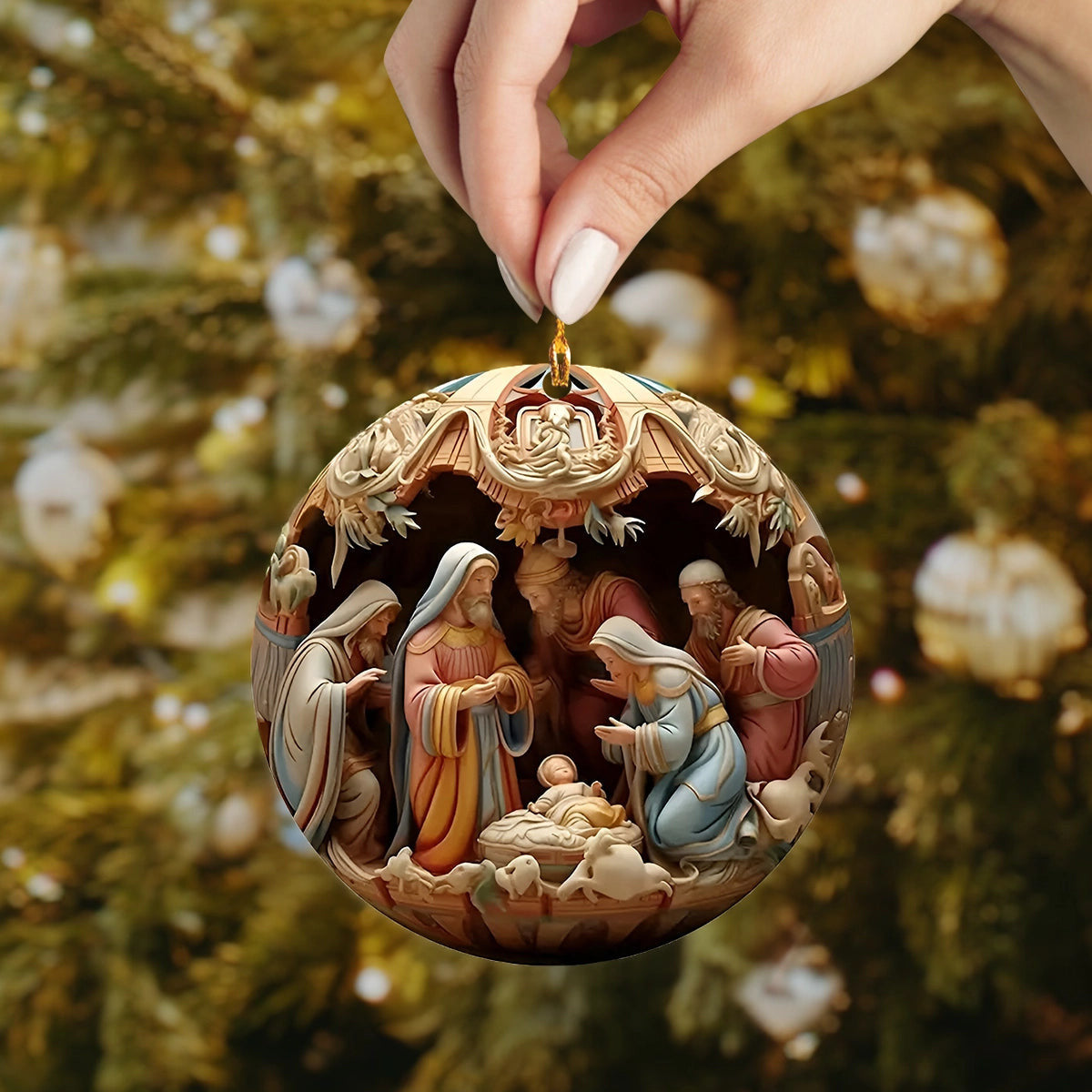 Bestchoo 2D Acrylic Ornament Sacred Nativity