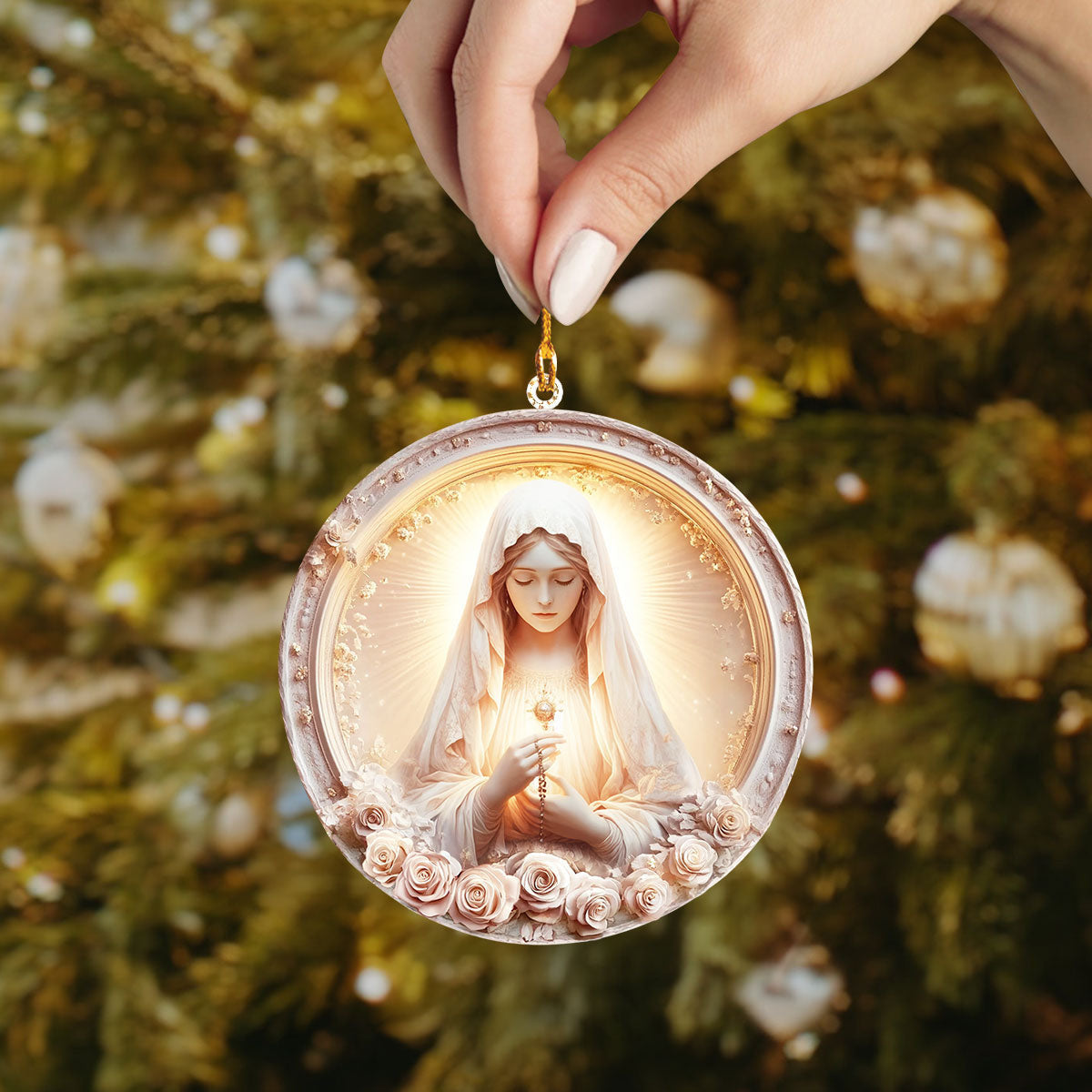 Bestchoo 2D Acrylic Ornament - Rose Of The Divine