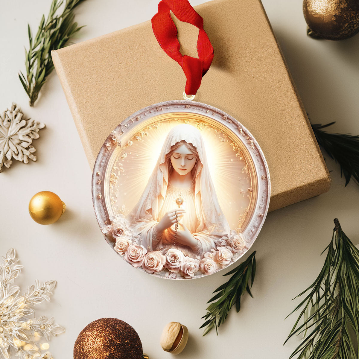 Bestchoo 2D Acrylic Ornament - Rose Of The Divine