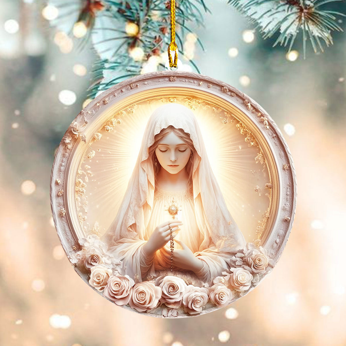 Bestchoo 2D Acrylic Ornament - Rose Of The Divine