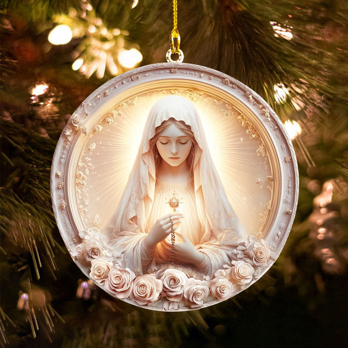 Bestchoo 2D Acrylic Ornament - Rose Of The Divine