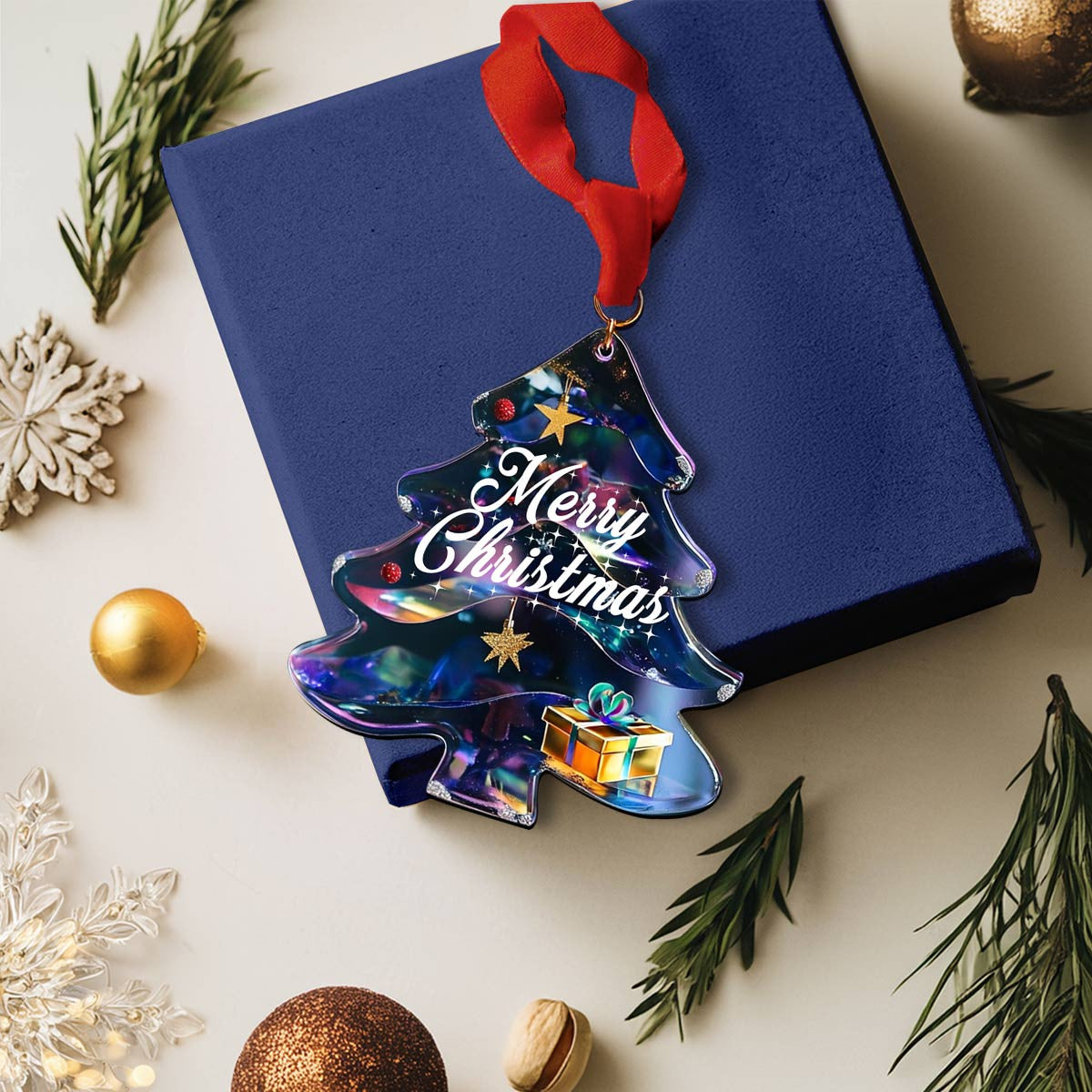 Bestchoo 2D Acrylic Ornament Holiday Glow Tree