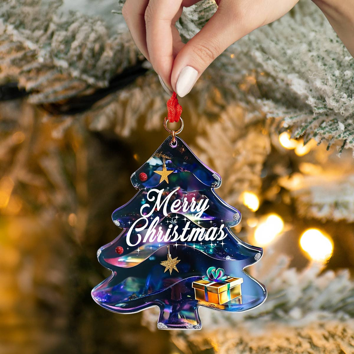 Bestchoo 2D Acrylic Ornament Holiday Glow Tree